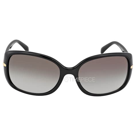 prada 08os 1ab0a7|Prada 57mm Black Plastic Rectangular Sunglasses .